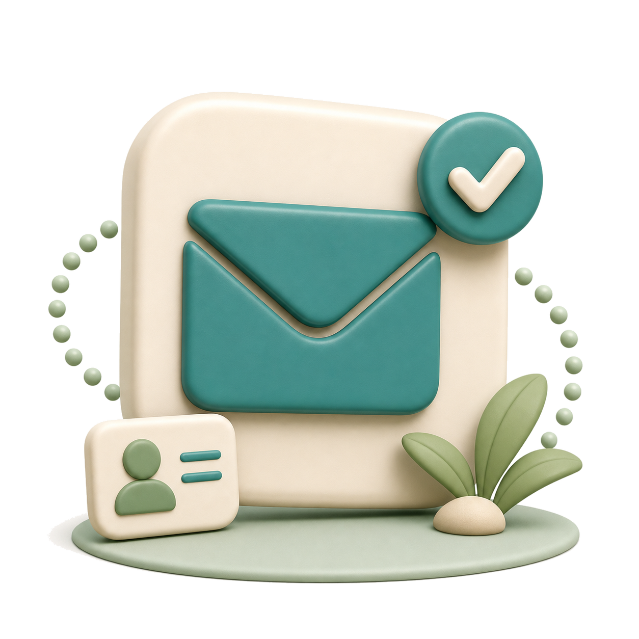 Illustration of a confirmed message
